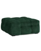Pouf Velours Vesta vert bouteille - 90x90x42 cm