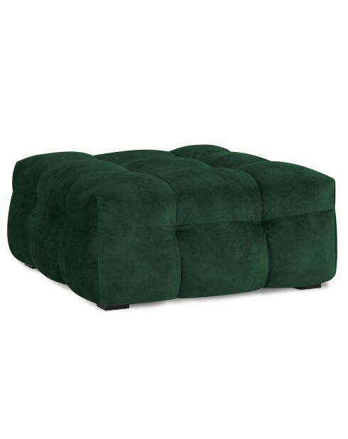 Pouf Velours Vesta vert bouteille - 90x90x42 cm