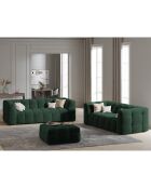 Pouf Velours Vesta vert bouteille - 90x90x42 cm