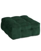 Pouf Velours Vesta vert bouteille - 90x90x42 cm