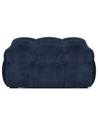 Pouf Velours Vesta bleu - 90x90x42 cm