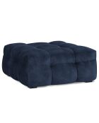 Pouf Velours Vesta bleu - 90x90x42 cm