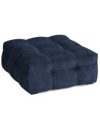 Pouf Velours Vesta bleu - 90x90x42 cm