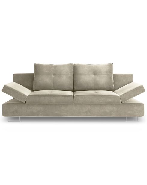 Canapé convertible avec coffre de rangement Selene beige - 210x100x86 cm