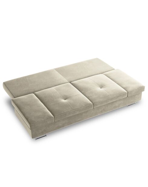 Canapé convertible avec coffre de rangement Selene beige - 210x100x86 cm