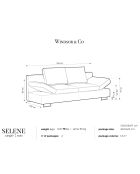 Canapé convertible avec coffre de rangement Selene beige - 210x100x86 cm