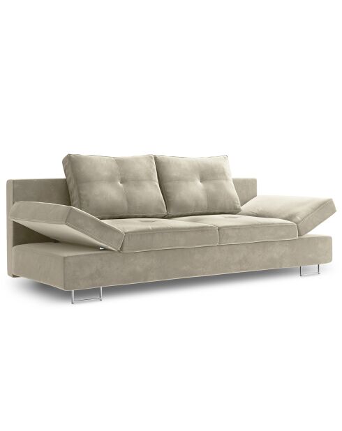 Canapé convertible avec coffre de rangement Selene beige - 210x100x86 cm