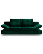 Canapé convertible avec coffre de rangement Selene vert bouteille - 210x100x86 cm