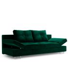 Canapé convertible avec coffre de rangement Selene vert bouteille - 210x100x86 cm