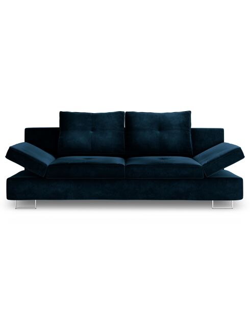 Canapé convertible avec coffre de rangement Selene bleu foncé - 210x100x86 cm