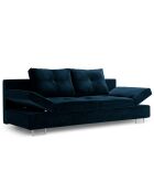 Canapé convertible avec coffre de rangement Selene bleu foncé - 210x100x86 cm