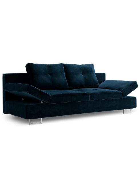 Canapé convertible avec coffre de rangement Selene bleu foncé - 210x100x86 cm