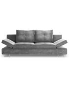 Canapé convertible avec coffre de rangement Selene gris clair - 210x100x86 cm