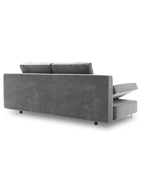 Canapé convertible avec coffre de rangement Selene gris clair - 210x100x86 cm
