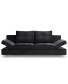 Canapé convertible avec coffre de rangement Selene gris foncé - 210x100x86 cm