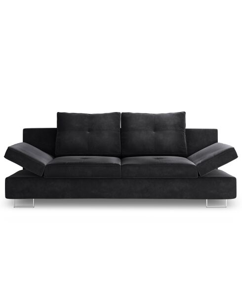 Canapé convertible avec coffre de rangement Selene gris foncé - 210x100x86 cm