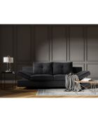 Canapé convertible avec coffre de rangement Selene gris foncé - 210x100x86 cm