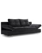 Canapé convertible avec coffre de rangement Selene gris foncé - 210x100x86 cm