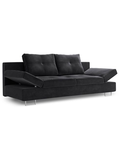 Canapé convertible avec coffre de rangement Selene gris foncé - 210x100x86 cm