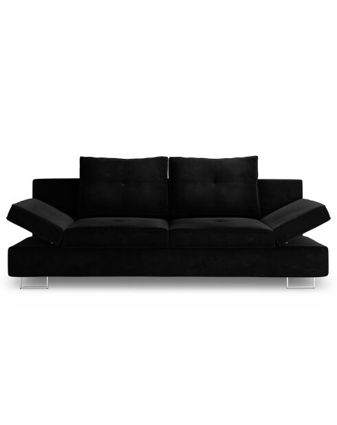 Canapé convertible avec coffre de rangement Selene noir - 210x100x86 cm