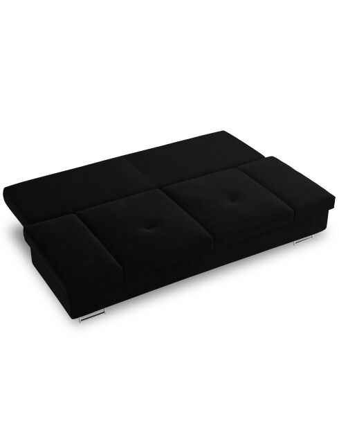 Canapé convertible avec coffre de rangement Selene noir - 210x100x86 cm