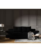 Canapé convertible avec coffre de rangement Selene noir - 210x100x86 cm