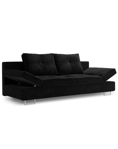 Canapé convertible avec coffre de rangement Selene noir - 210x100x86 cm
