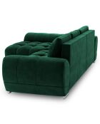 Canapé d'angle Gauche Velours convertible avec coffre de rangement Nuage vert bouteille - 285x192x92 cm