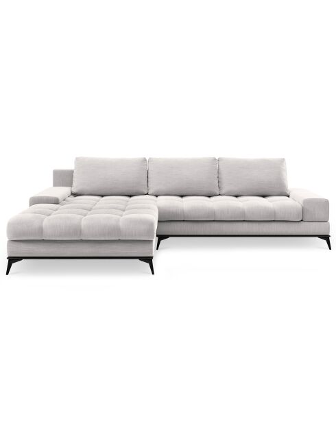 Canapé d'angle Gauche convertible avec coffre de rangement Deneb gris clair - 315x212x87 cm