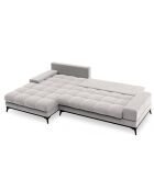 Canapé d'angle Gauche convertible avec coffre de rangement Deneb gris clair - 315x212x87 cm