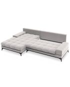 Canapé d'angle Gauche convertible avec coffre de rangement Deneb gris clair - 315x212x87 cm