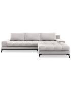 Canapé d'angle droit convertible avec coffre de rangement Deneb gris clair - 315x212x87 cm