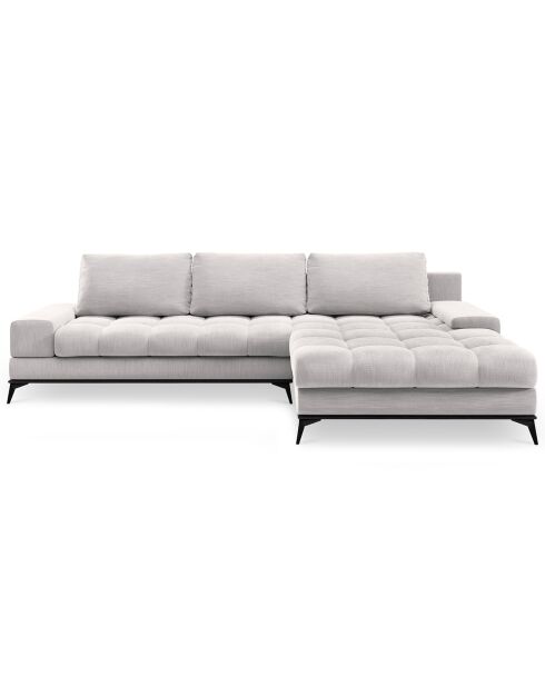 Canapé d'angle droit convertible avec coffre de rangement Deneb gris clair - 315x212x87 cm