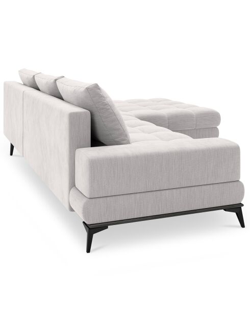 Canapé d'angle droit convertible avec coffre de rangement Deneb gris clair - 315x212x87 cm
