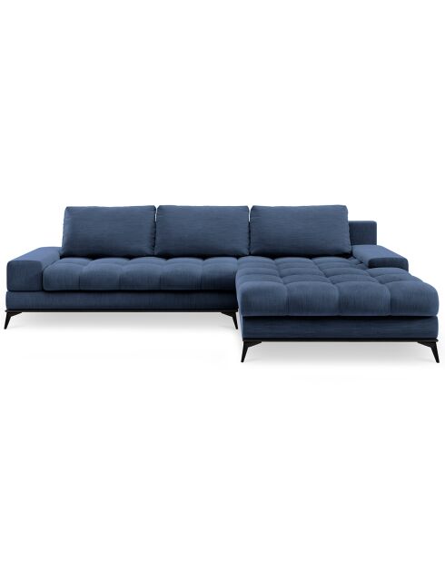 Canapé d'angle droit convertible avec coffre de rangement Deneb bleu - 315x212x87 cm
