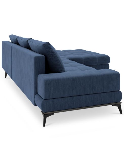 Canapé d'angle droit convertible avec coffre de rangement Deneb bleu - 315x212x87 cm