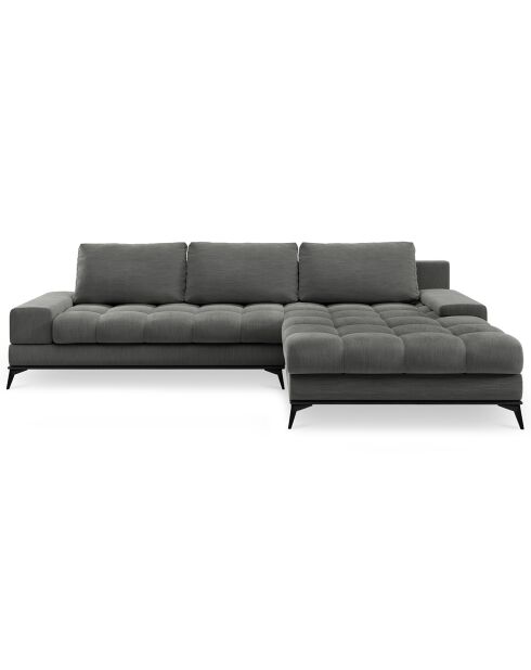 Canapé d'angle droit convertible avec coffre de rangement Deneb gris foncé - 315x212x87 cm