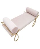 Banc Ribbon rose/doré - 53x112.5x49 cm