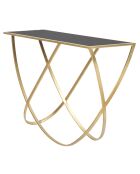 Console Ring noir/doré - 79x120x40 cm