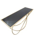 Console Ring noir/doré - 79x120x40 cm