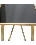 Console Ring noir/doré - 79x120x40 cm