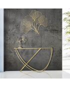 Console Ring noir/doré - 79x120x40 cm