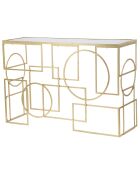 Console Marie doré/noir - 81x120x41 cm