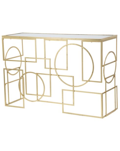 Console Marie doré/noir - 81x120x41 cm