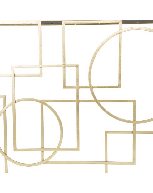 Console Marie doré/noir - 81x120x41 cm