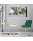 2 Tables d'appoint Simply doré/blanc