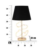 Lampe de chevet Glam noir/doré - D.30x54.5 cm