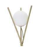 Lampadaire Glamy doré/blanc - 155x55x55 cm