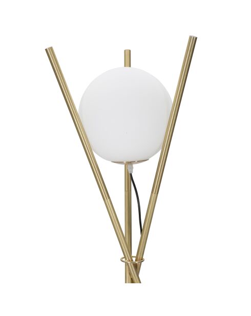 Lampadaire Glamy doré/blanc - 155x55x55 cm