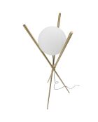 Lampadaire Glamy doré/blanc - 155x55x55 cm